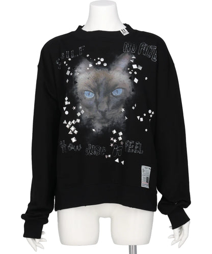 EMBELLISHED DISTRESSED PULLOVER