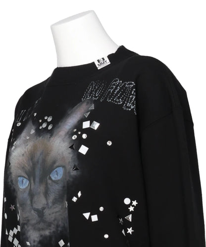 EMBELLISHED DISTRESSED PULLOVER