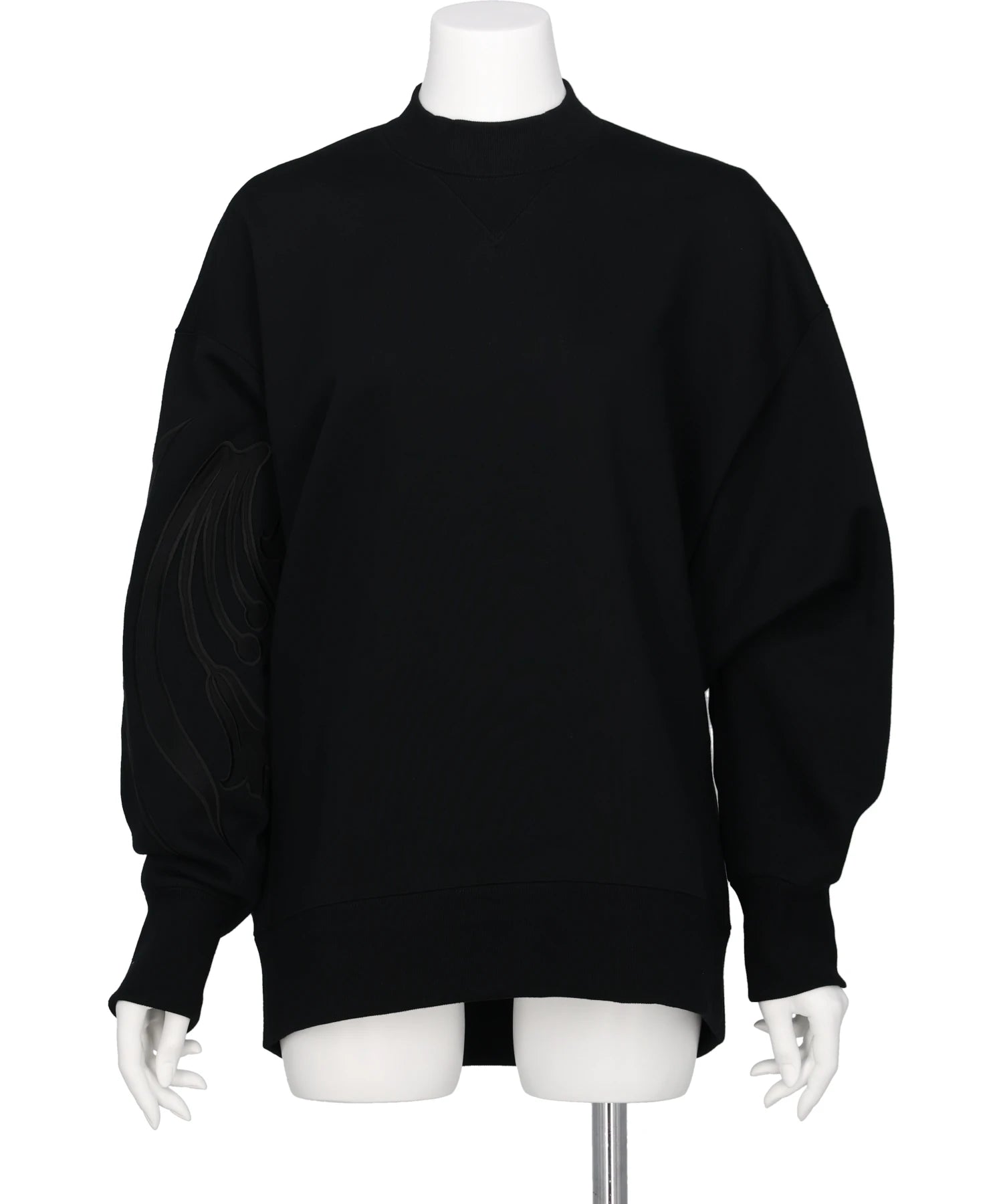 Mame Kurogouchi(マメクロゴウチ) 2026SS FLORAL EMBROIDERY OVERSIZED SWEAT TOP MM26SS-JS084