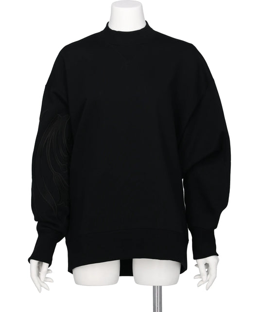 Mame Kurogouchi(マメクロゴウチ) 2026SS FLORAL EMBROIDERY OVERSIZED SWEAT TOP MM26SS-JS084