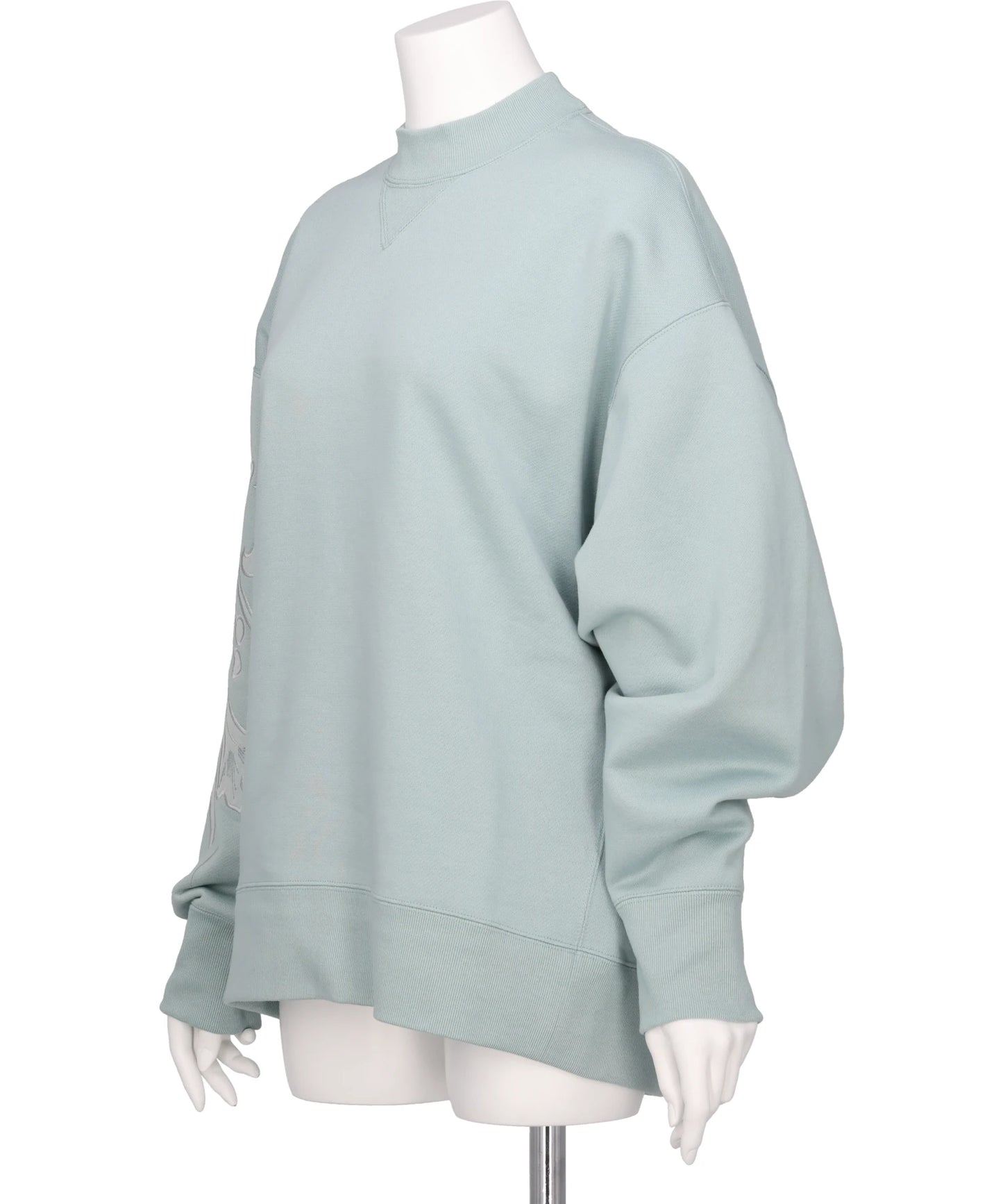 FLORAL EMBROIDERY OVERSIZED SWEAT TOP