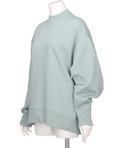 FLORAL EMBROIDERY OVERSIZED SWEAT TOP