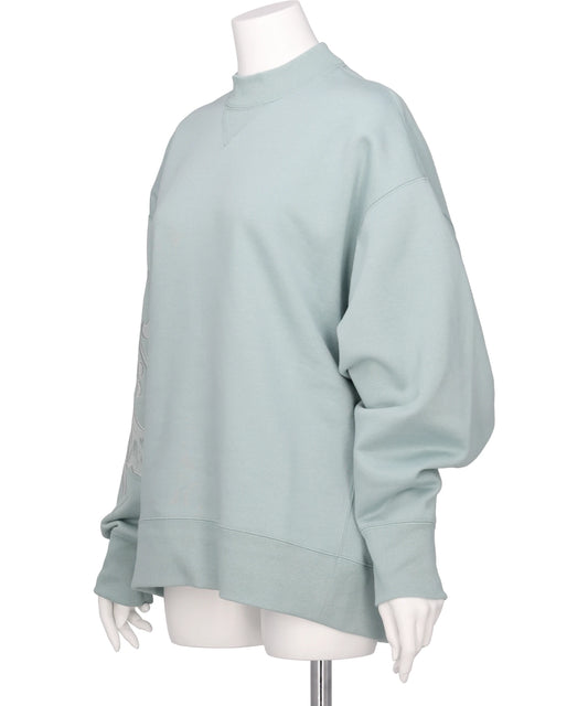 FLORAL EMBROIDERY OVERSIZED SWEAT TOP