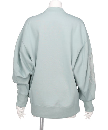 FLORAL EMBROIDERY OVERSIZED SWEAT TOP
