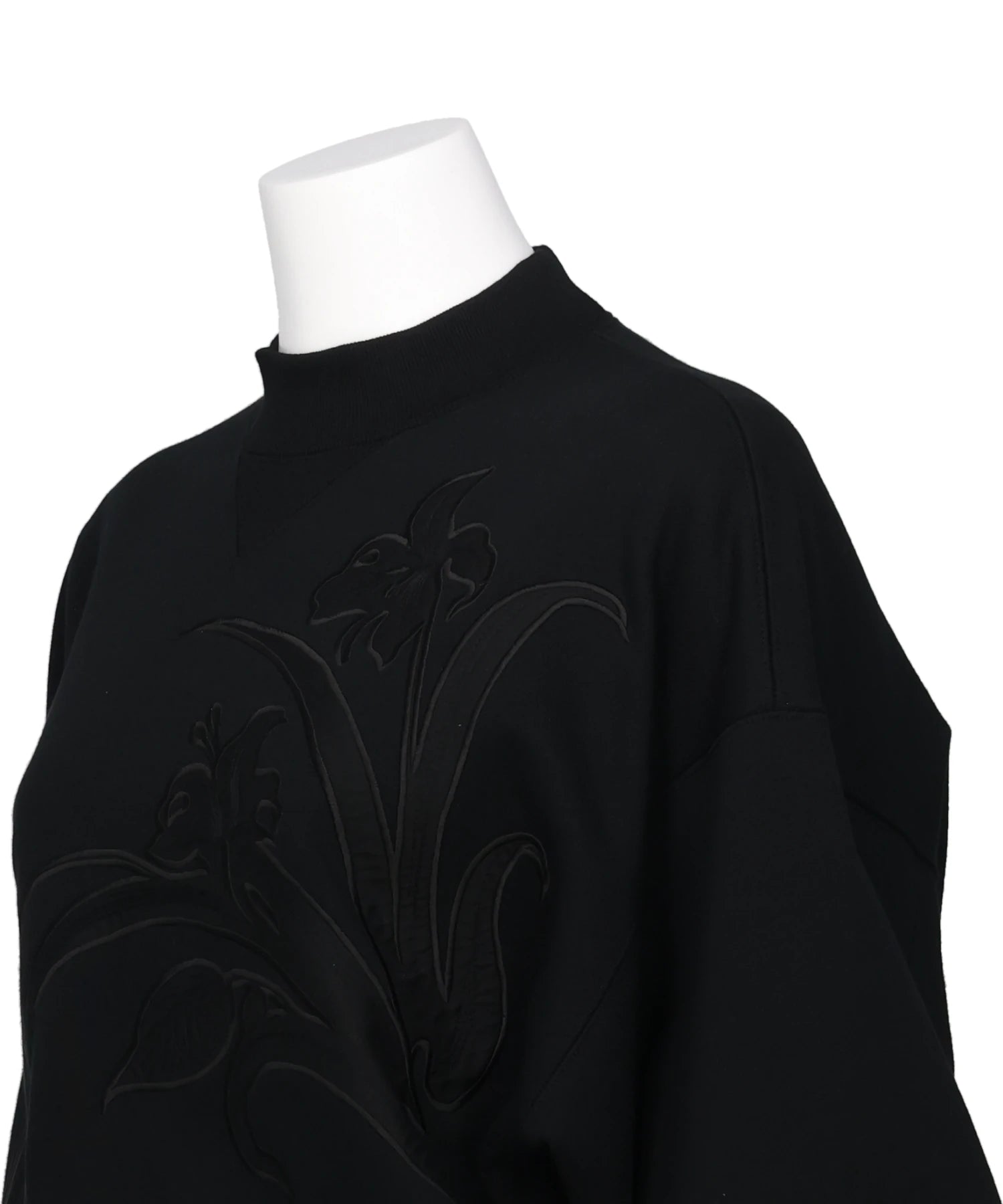 ◎美品 Mame Kurogouchiトレーナー スウェット BLACK Mame Kurogouchi（マメ クロゴウチ）Floral Embroidery Oversized