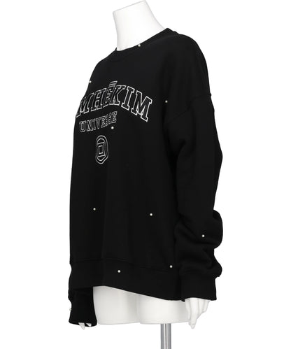 PEARL EMBELLISHED UNIVERSE SWEATSHIRT