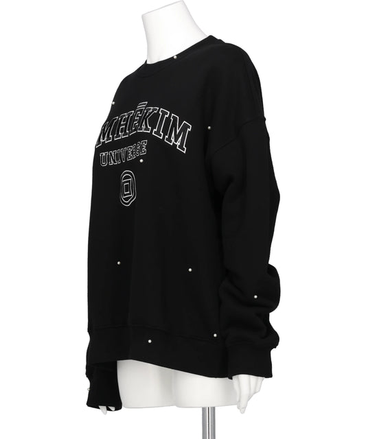PEARL EMBELLISHED UNIVERSE SWEATSHIRT
