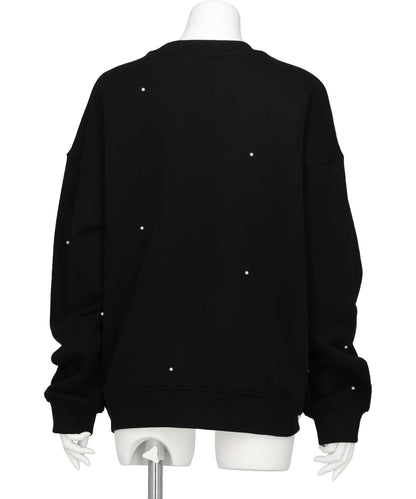 PEARL EMBELLISHED UNIVERSE SWEATSHIRT