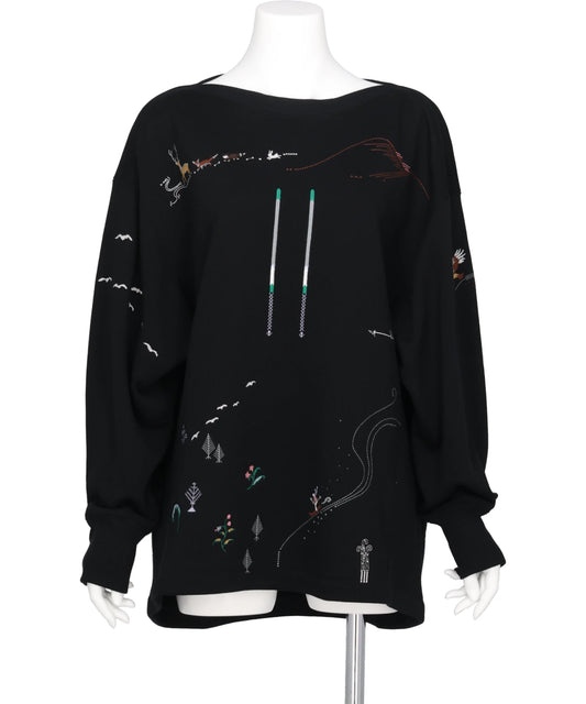 LANDSCAPE EMBROIDERY SWEATSHIRT