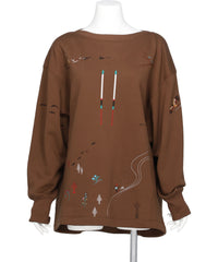 Mame Kurogouchi LANDSCAPE EMBROIDERY SWEATSHIRT