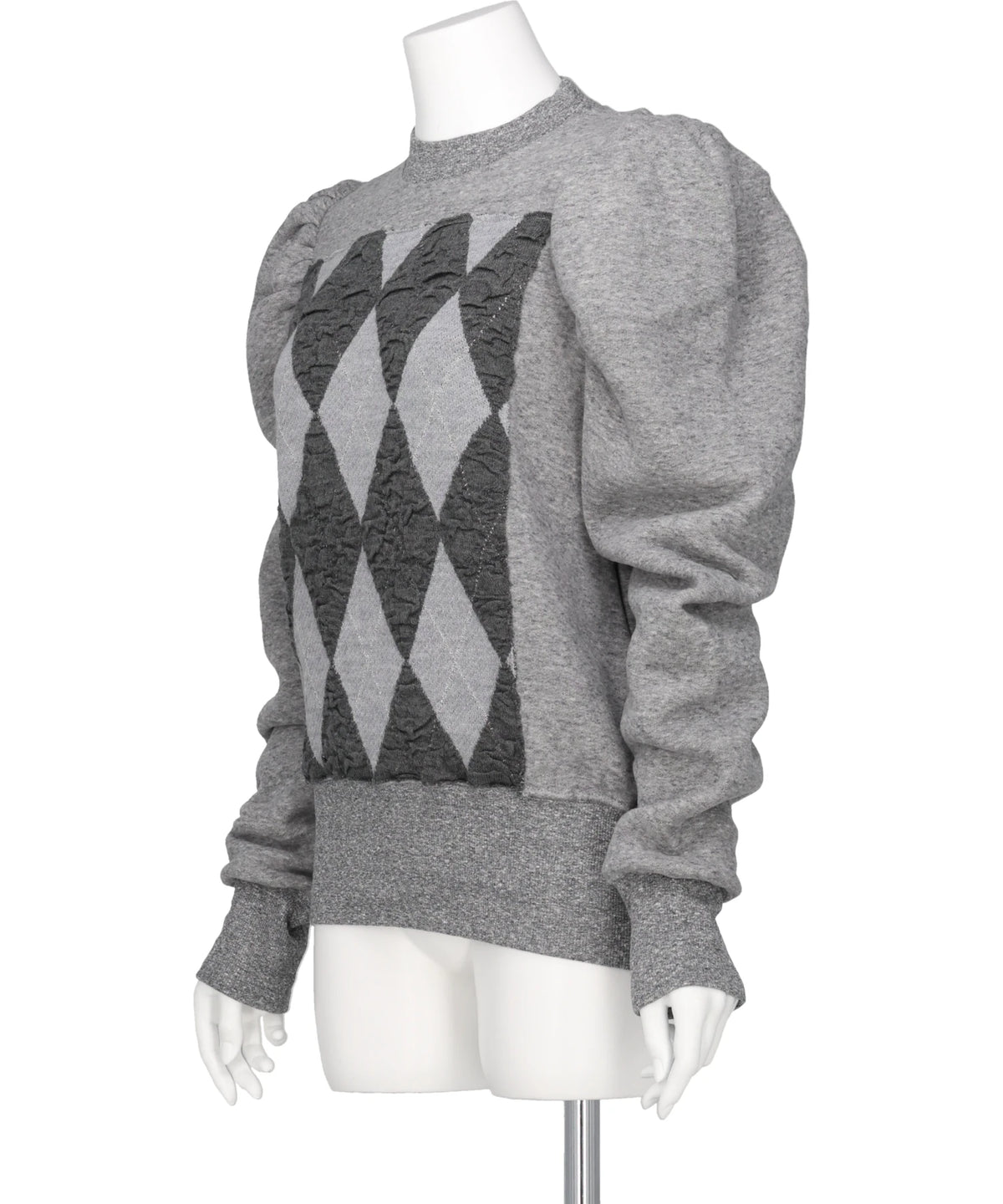 ARGYLE KNIT DOCKING SWEAT
