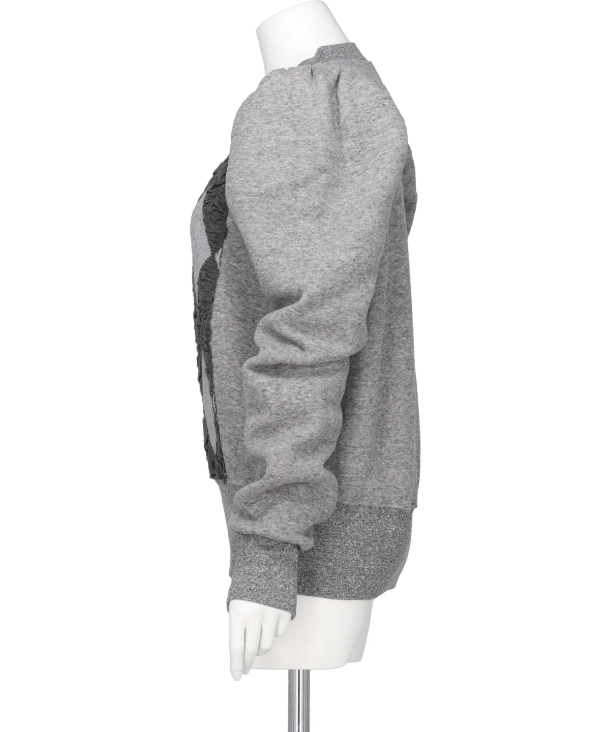 ARGYLE KNIT DOCKING SWEAT