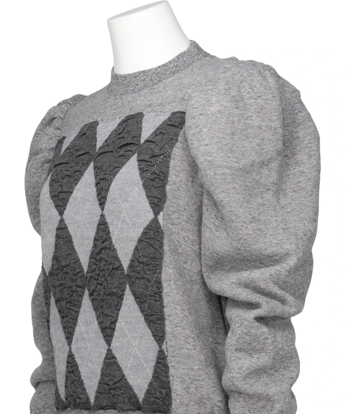 ARGYLE KNIT DOCKING SWEAT