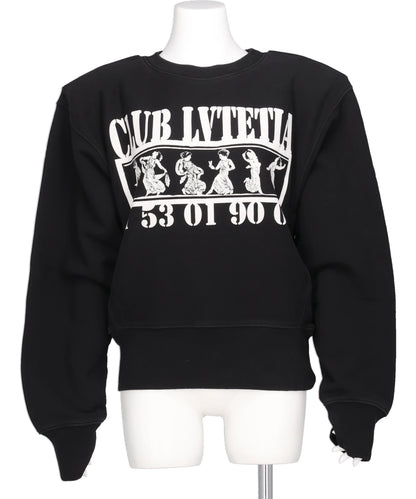 SHOULDER PAD SWEATSHIRT KNIT