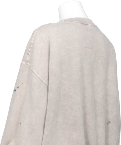 BLEACHED COLLAGE PRINT PULLOVER