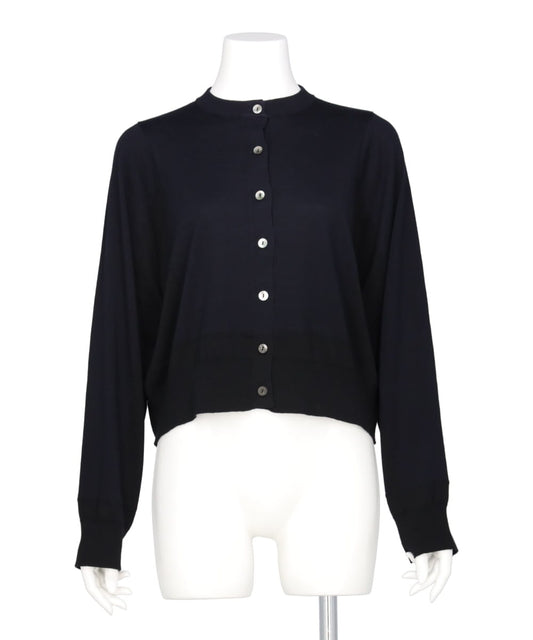 SILK COTTON COLOR BLOCK CARDIGAN