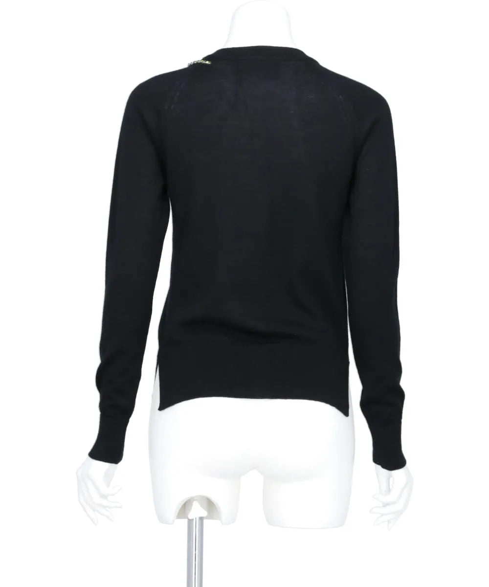 CLASSIC LONG SLEEVE CARDIGAN W/TURBO EMB