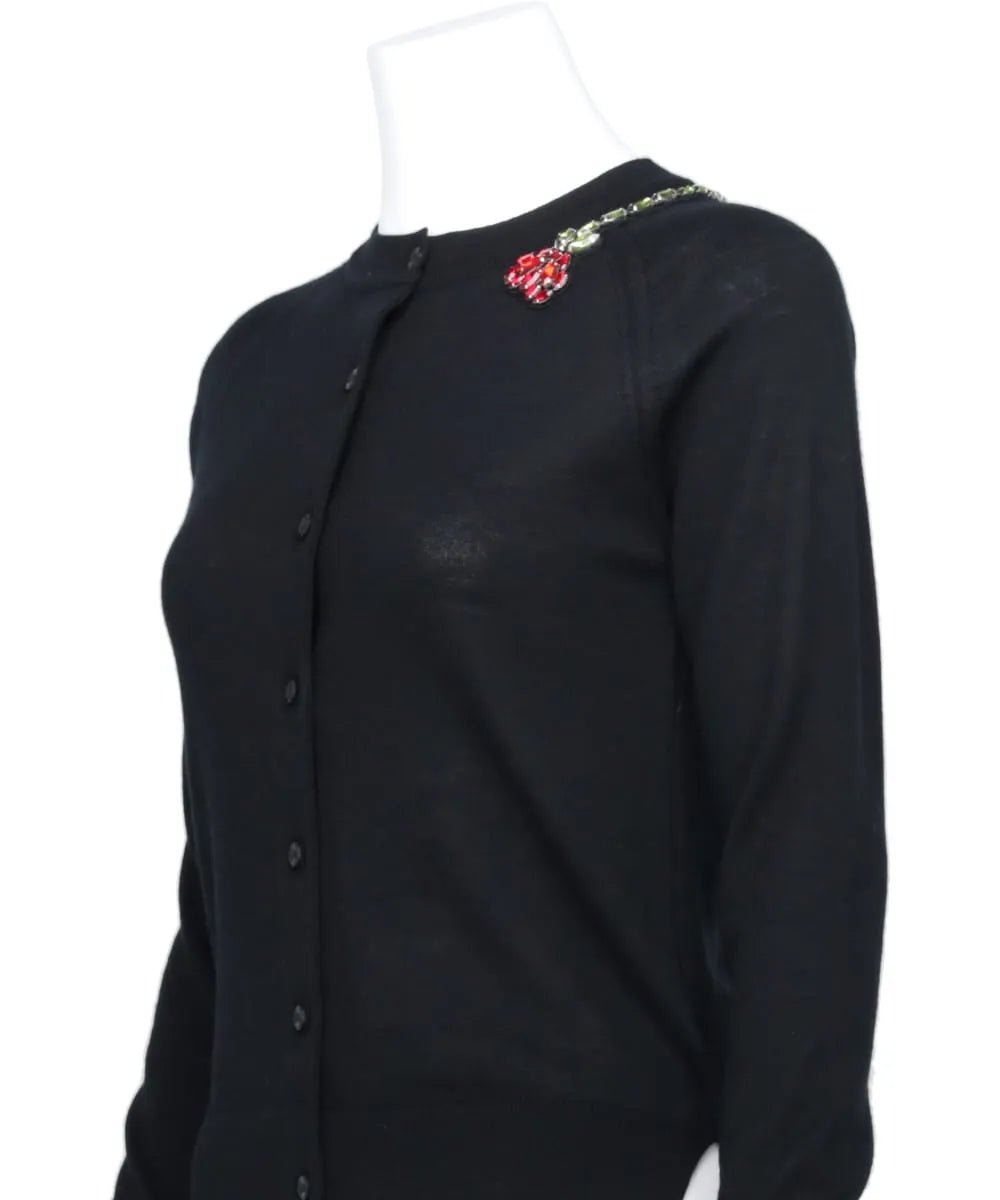 CLASSIC LONG SLEEVE CARDIGAN W/TURBO EMB