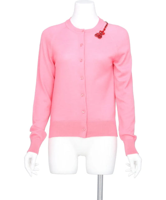 CLASSIC LONG SLEEVE CARDIGAN W/TURBO EMB