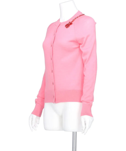 CLASSIC LONG SLEEVE CARDIGAN W/TURBO EMB