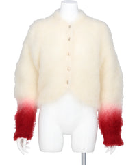 Mame Kurogouchi(マメクロゴウチ) FUR KNITTED CARDIGAN