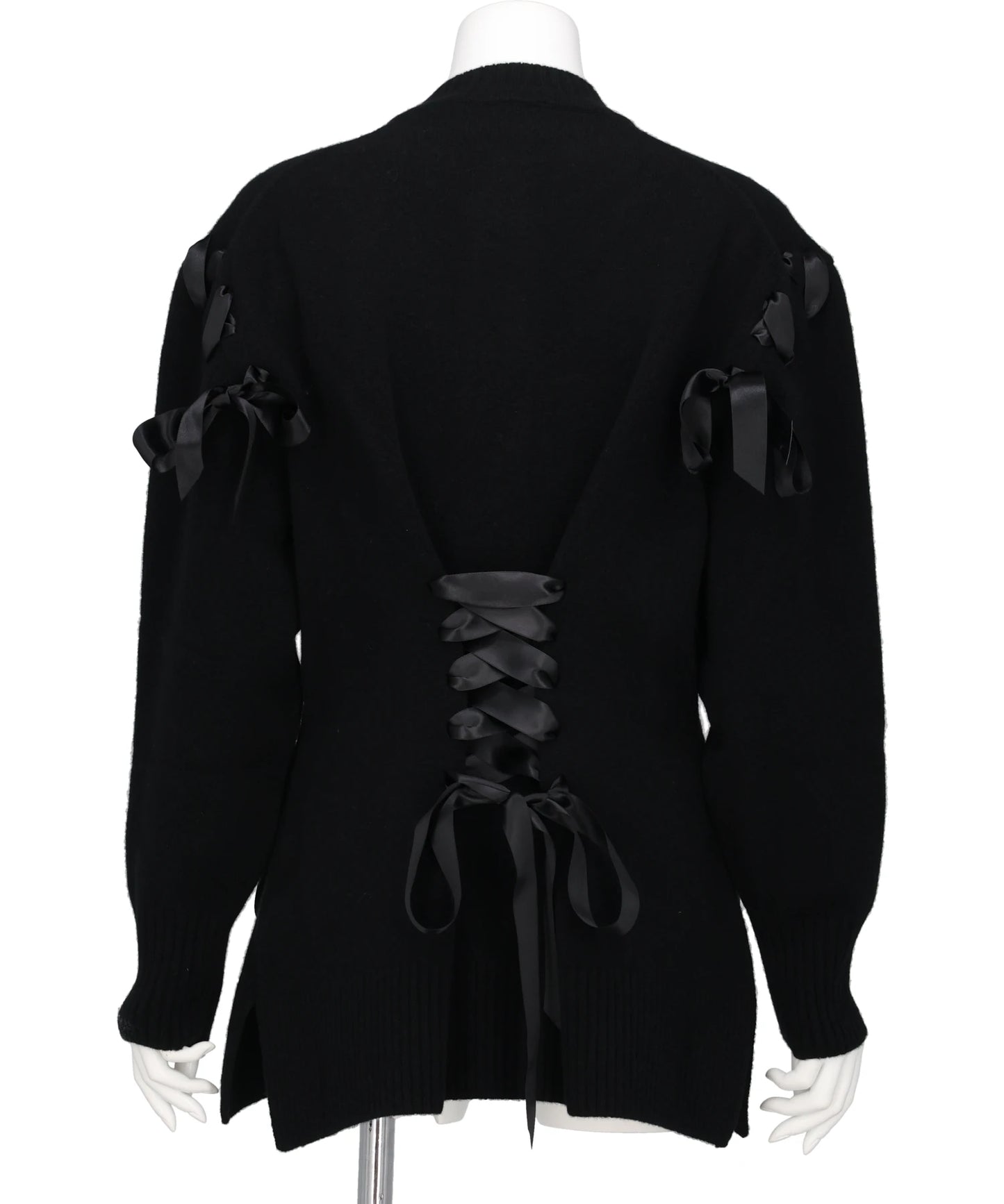 SCULPTED RIBBON CORSET DETAIL CARDIGAN