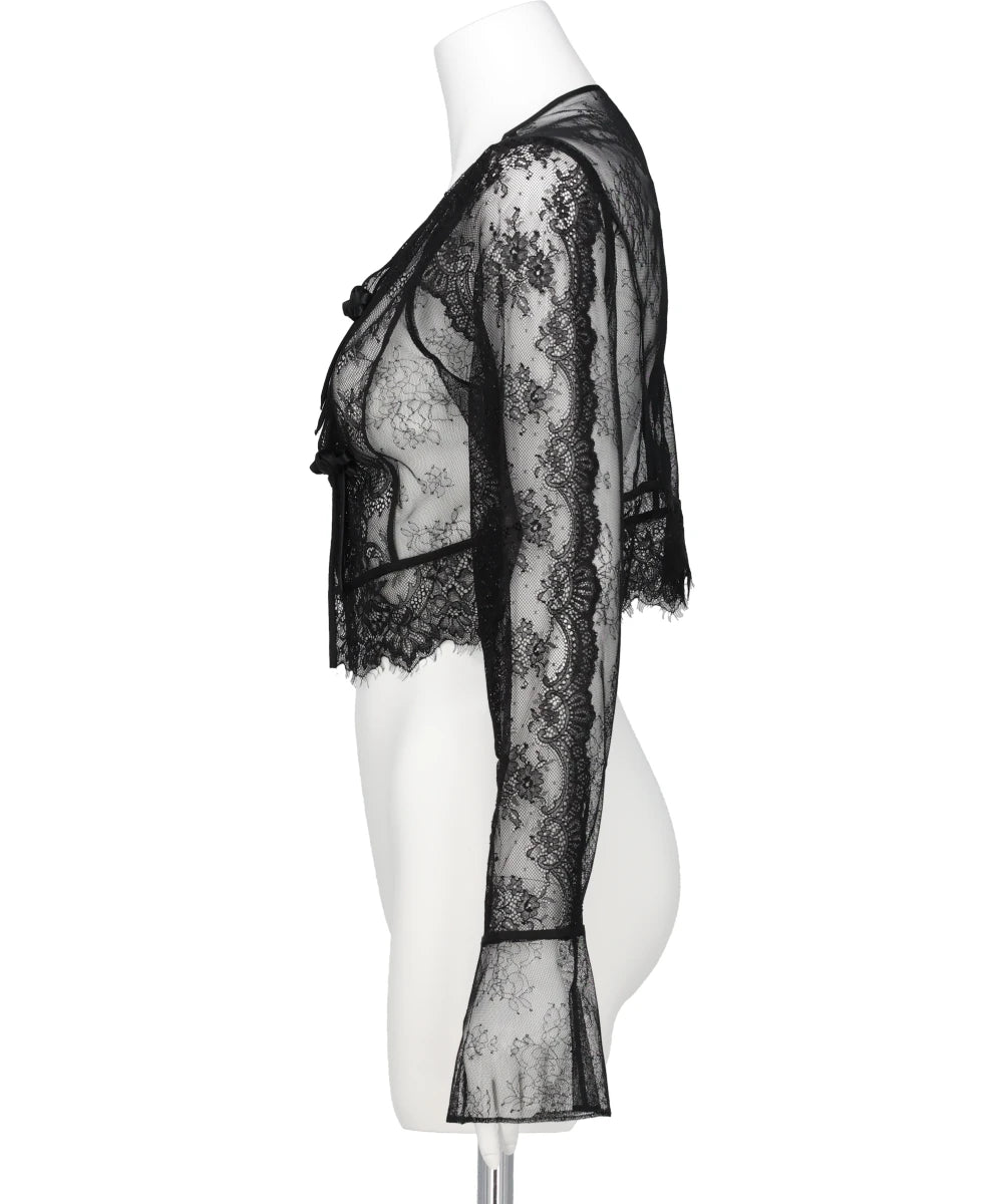 FLOWER LACE SHORT CARDIGAN