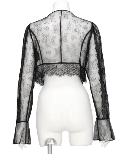 FLOWER LACE SHORT CARDIGAN