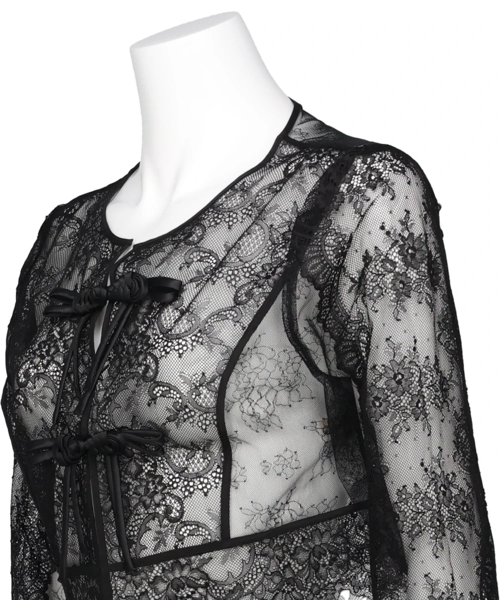 FLOWER LACE SHORT CARDIGAN