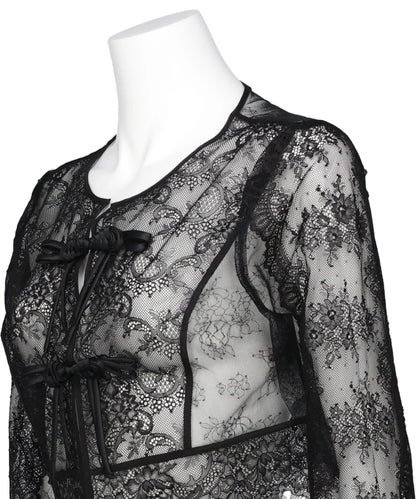 FLOWER LACE SHORT CARDIGAN