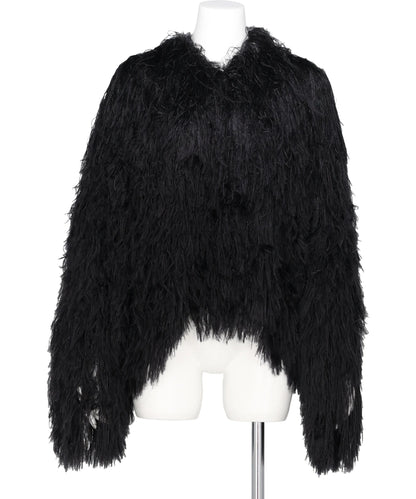 LONG SHAGGY KNIT CARDIGAN