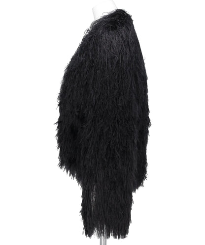 LONG SHAGGY KNIT CARDIGAN