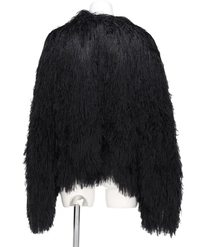 LONG SHAGGY KNIT CARDIGAN