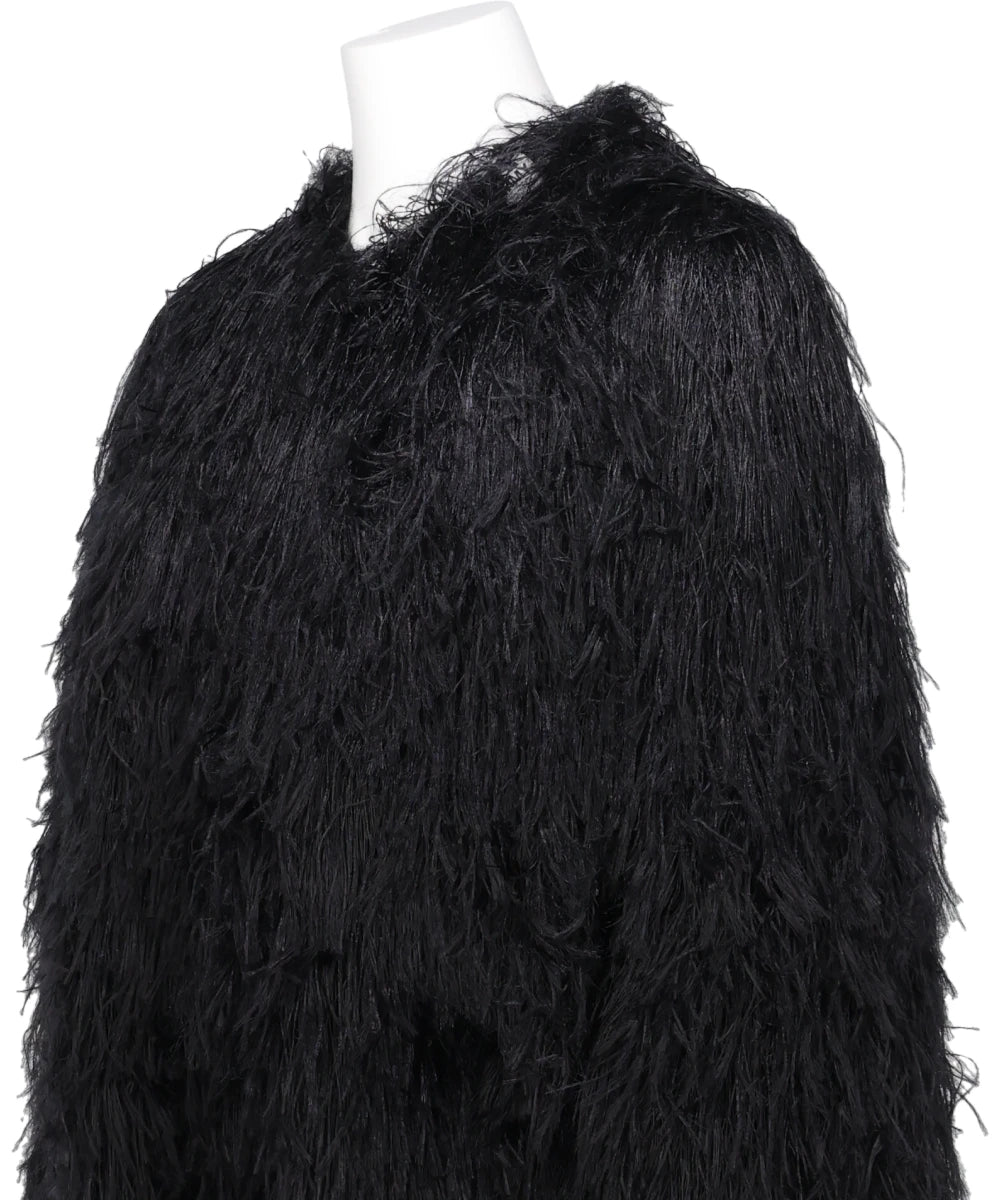 LONG SHAGGY KNIT CARDIGAN