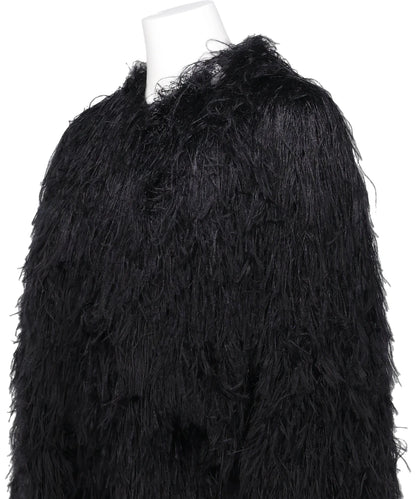 LONG SHAGGY KNIT CARDIGAN