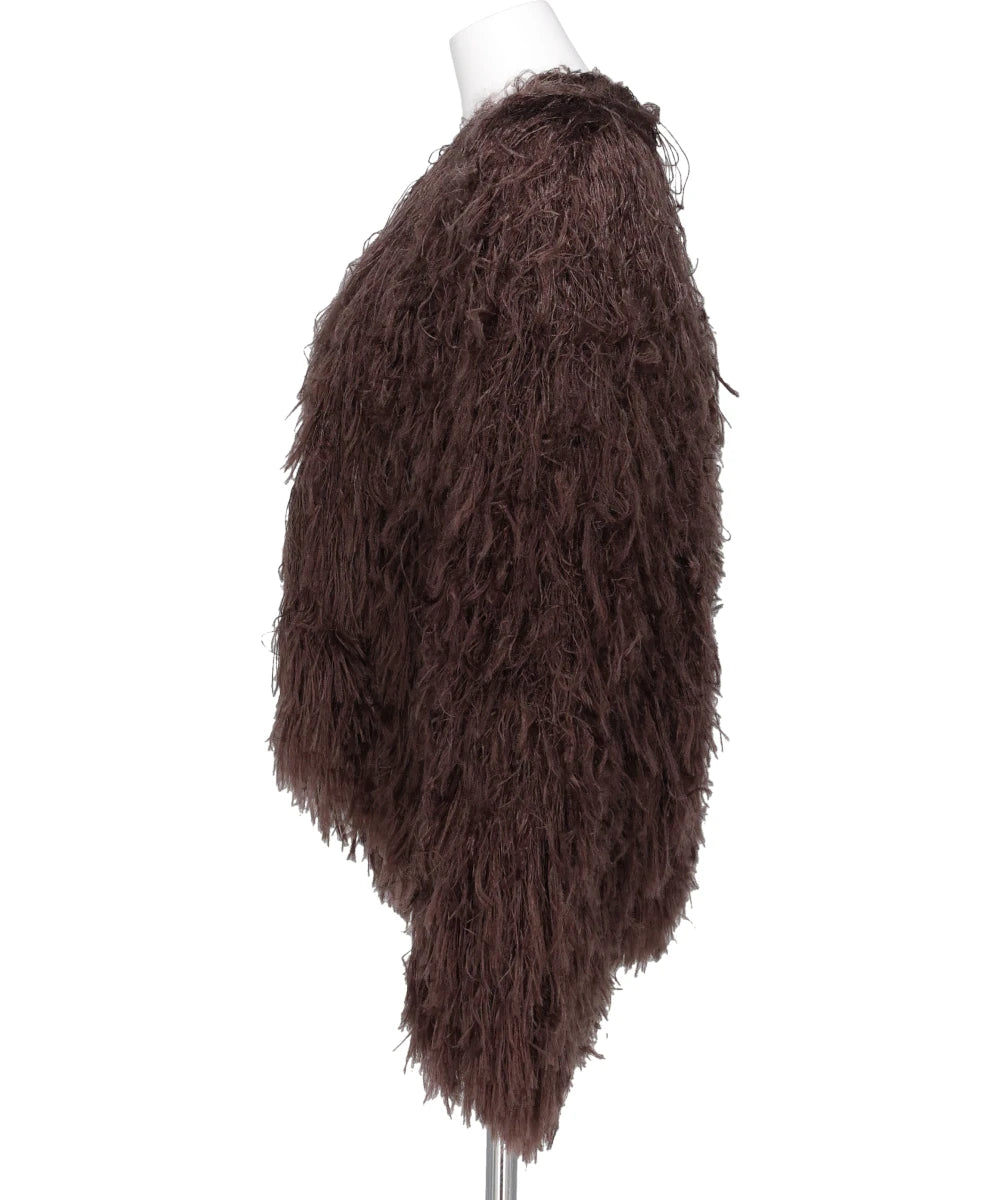 LONG SHAGGY KNIT CARDIGAN