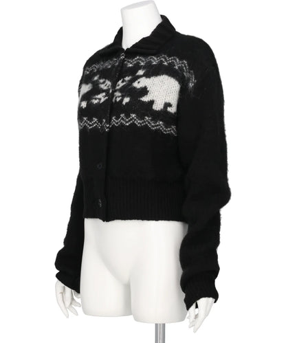 HEART NORDIC SHORT CARDIGAN