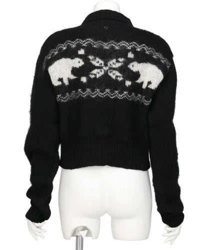 HEART NORDIC SHORT CARDIGAN