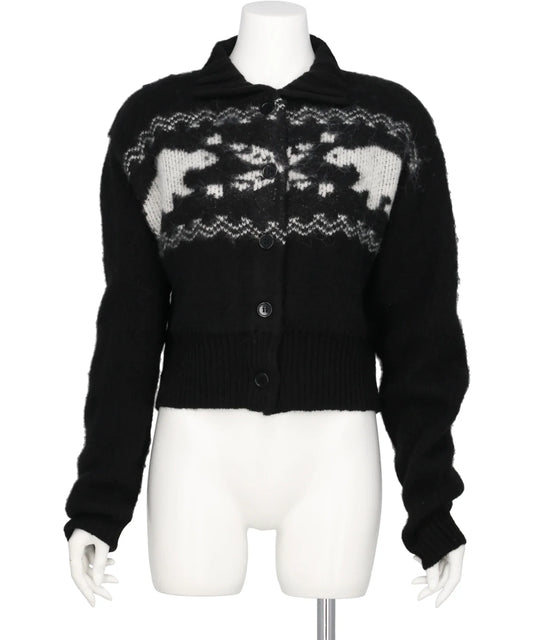 HEART NORDIC SHORT CARDIGAN