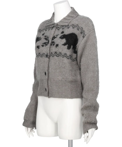 HEART NORDIC SHORT CARDIGAN