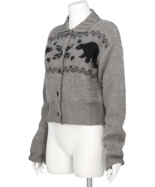 HEART NORDIC SHORT CARDIGAN
