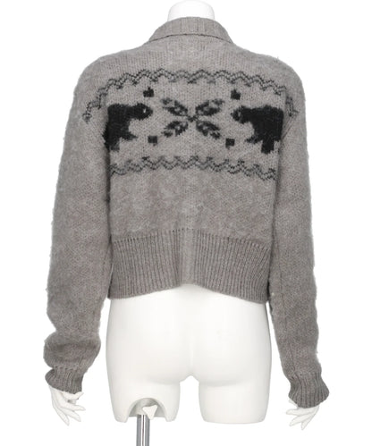 HEART NORDIC SHORT CARDIGAN