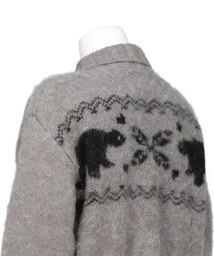 HEART NORDIC SHORT CARDIGAN