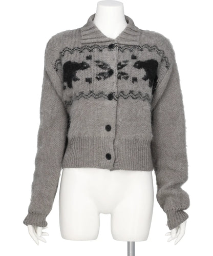 HEART NORDIC SHORT CARDIGAN