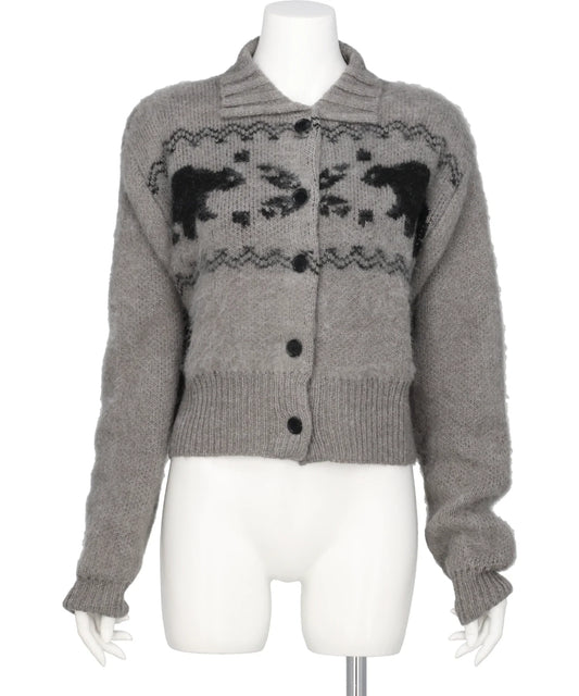 HEART NORDIC SHORT CARDIGAN