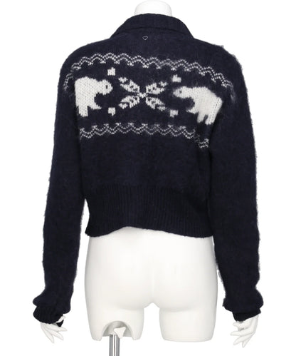 HEART NORDIC SHORT CARDIGAN