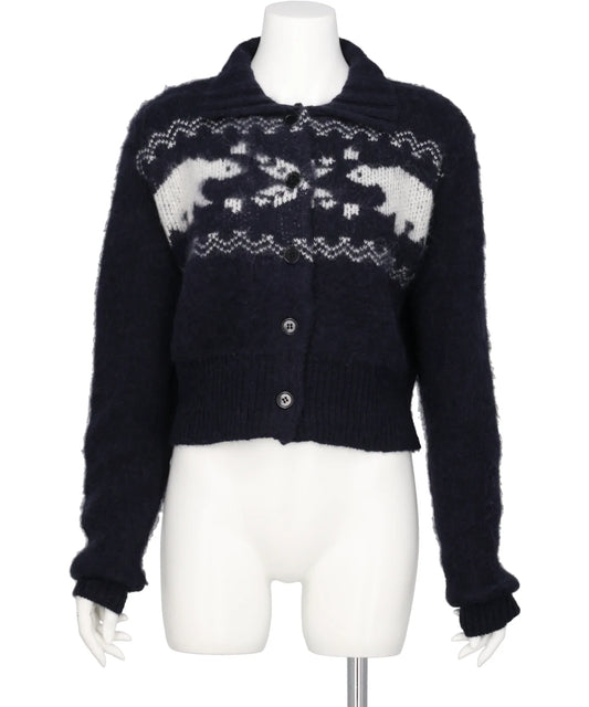 HEART NORDIC SHORT CARDIGAN