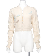 Mame Kurogouchi(マメクロゴウチ) 2026SS 3D FLORAL MOTIF KNIT CARDIGAN MM26SS-KN062