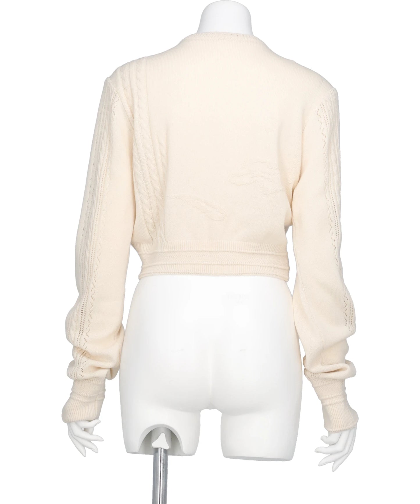 3D FLORAL MOTIF KNIT CARDIGAN