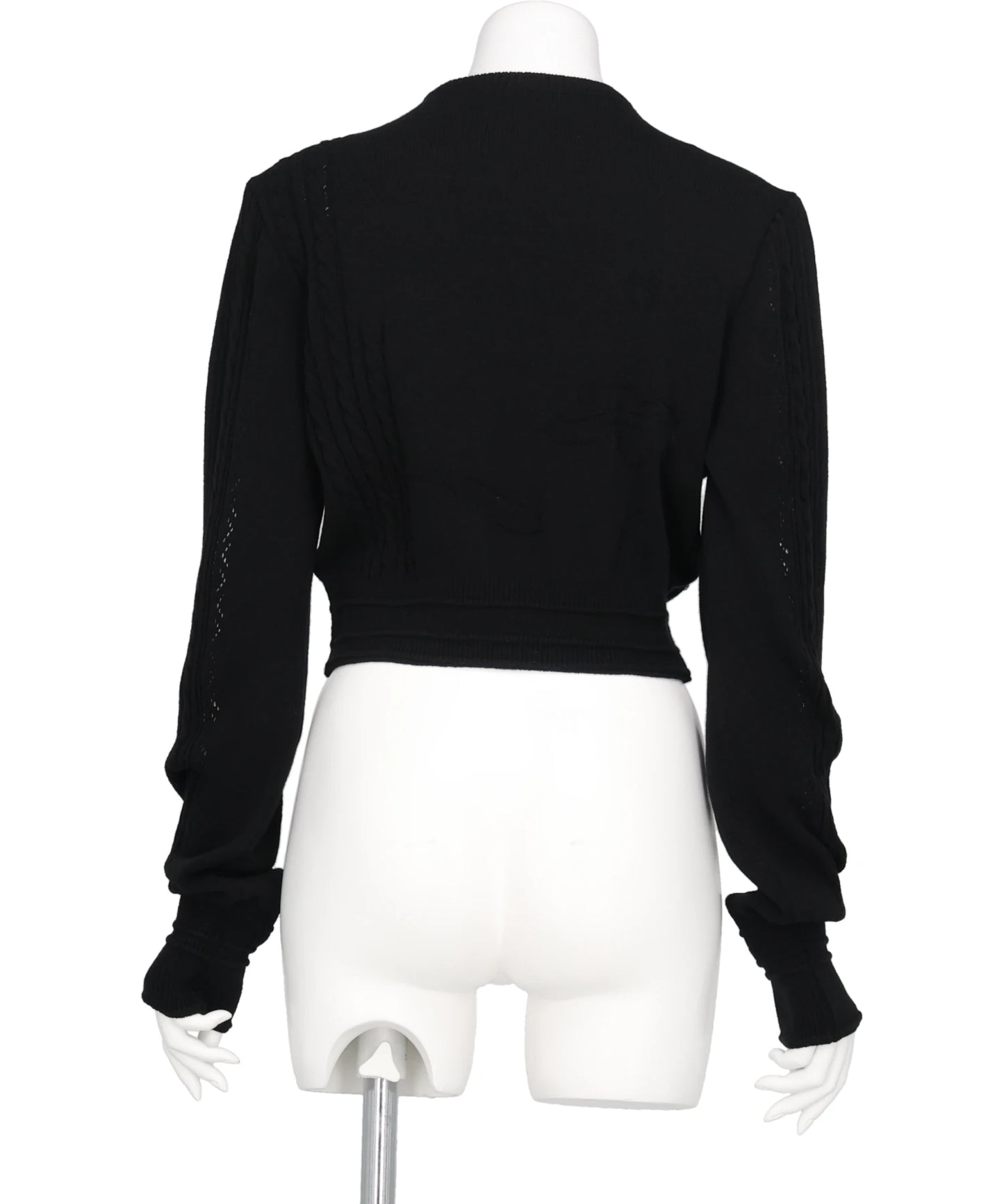 3D FLORAL MOTIF KNIT CARDIGAN